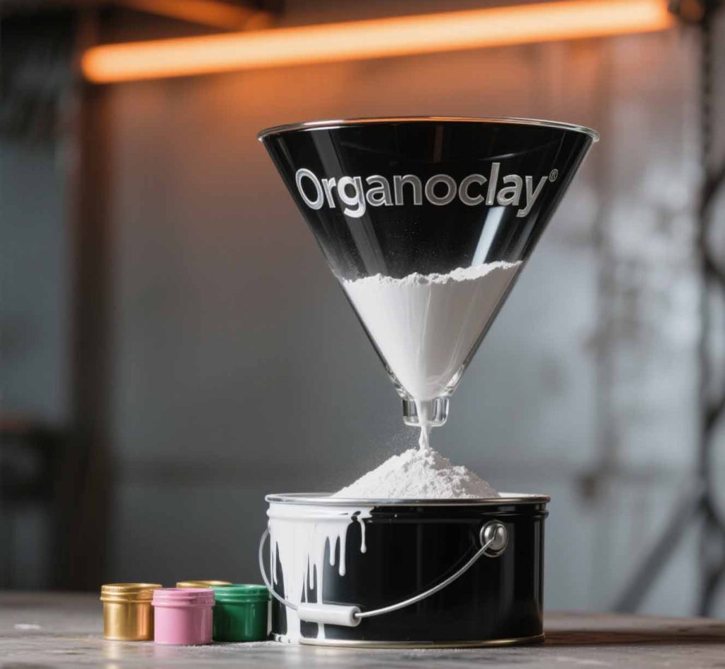 Organoclay for suspending