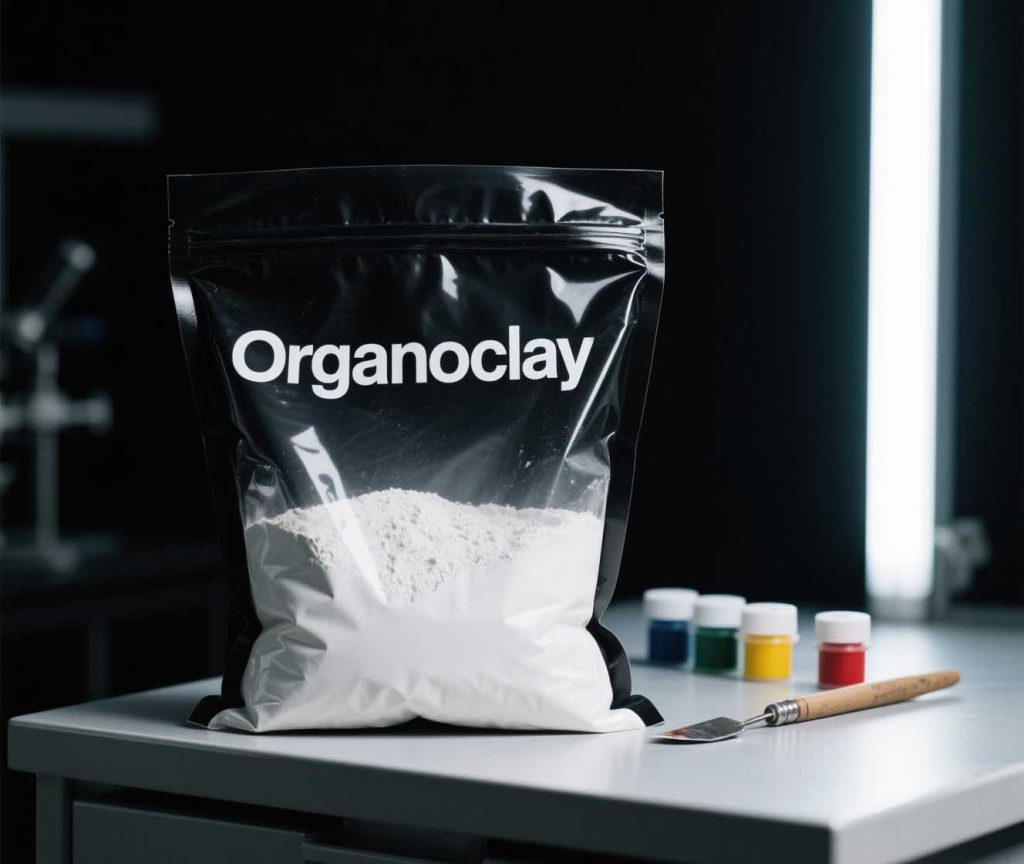 Organoclay modified clay