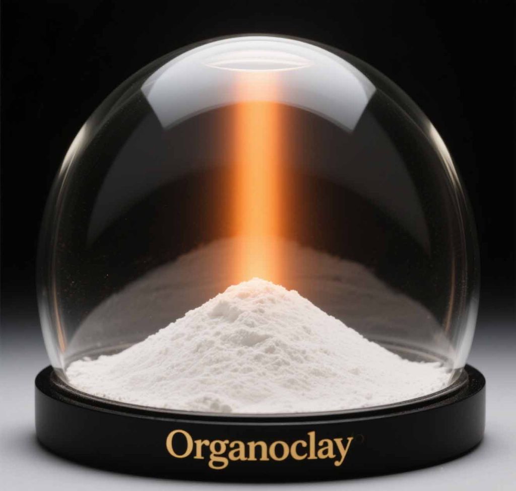 Organoclay oil-based mud gel strength